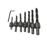 Hot Sale HSS Hexagon Head Woodworking Countersink Drill Bit Set Hand Tools Set