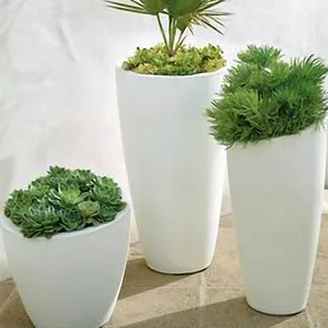 Wholesale High quality fiberglass Flower pot for Growing Flowers large Pot 3 packs indoor flowerpot