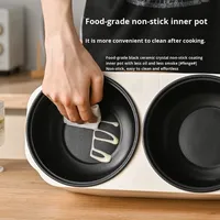 Usine en gros qualité 900w cuiseur à riz électrique 3.6L micro-ondes Double Pot cuiseur à riz pour 2-3 personnes utilisent