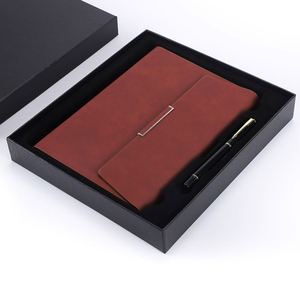 Cuaderno con Cubierta A4 A5 A6, Diario y Set de Regalo con Bolígrafo Promocional, Cuaderno Impreso de Cuero PU Premium, Cuero de <span class=keywords><strong>Yerba</strong></span> Mate - Product Image 3