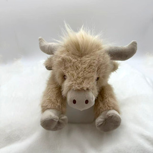Highland Cow Plush <b>Toy</b> <b>Soft</b> <b>Stuffed</b> Animal For Kids Birthday Gift 2 To 4 Years Unisex White Color Pp Cotton Fill - Product Image 4