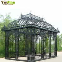 YOUFINE Magnifique gazebo d'extérieur, style antique classique victorien, en acier et en verre, serre pour mariage