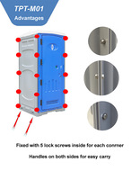 Toilettes mobiles préfabriquées anti-corrosion du fournisseur chinois – Toilettes portables en HDPE durables, légères et à assemblage rapide pour l'extérieur