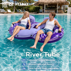 Vellux Double Swim <b>Ring</b> Inflatable Float For Adults And <b>Kids</b> With High Buoyancy And Anti Tipping Design - Product Image 2