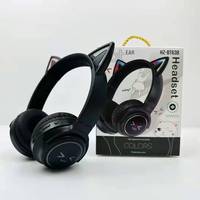 Casque sans fil HZ-BT638 avec basses profondes, suppression du bruit ambiant, lumières LED dégradées, design ergonomique pour les oreilles, casque de jeu
