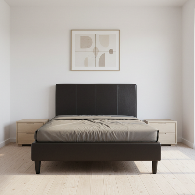 Nisco Factory Direct Sales Wholesale Strong Stylish Modern Bed Frame Made Solid Pine Wood Environmentally Friendly Soft