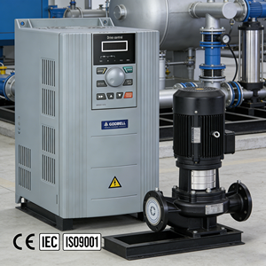 Goldbell Off Grid ระบบไฮบริดพลังงานแสงอาทิตย์ 3 เฟส 1.5Kw 2.2Kw 4Kw 5.5Kw 7.5Kw 10Kw 15Kw 50Hz ถึง 60Hz ความถี่ต่ำ Vfd G580M-G/P แบบคู่ - Product Image 4