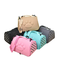 Sac de transport pliable pour animaux de compagnie avec porte en maille respirante et fermeture éclair, sac à bandoulière pour chat et chien