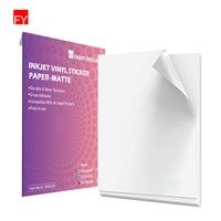 थोक प्रीमियम A3 A4 मैट Inkjet स्टीकर पीवीसी शीट Printabl A4 कागज निविड़ अंधकार मैट vinyl स्टीकर