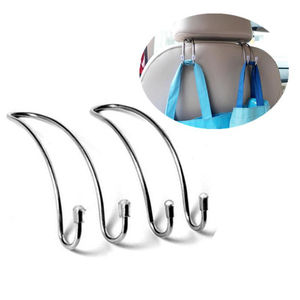 Stainless Steel <b>Car</b> Headrest <b>Hook</b> Black Slip <b>Hook</b> For Seat Back Storage Organizing Bag Strap Holding - Product Image 5