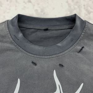 <span class=keywords><strong>T</strong></span>-<span class=keywords><strong>shirt</strong></span> Homme Ample Personnalisé à Sérigraphie, Coton Lavé 300 g/m², Style Streetwear Vintage Effet Délavé à l'Acide, Double Épaisseur, Manches Longues - Product Image 5