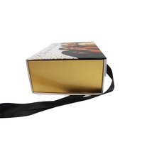 Emballage en carton pour perruque, boîte magnétique pliable, Logo personnalisé, expédition de carreaux, pour perruques