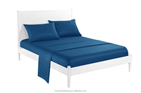 Parure de lit de luxe pour hôtel, housse de couette king size, rayures de 3 cm, linge de lit 100% polyester, draps et housse de couette