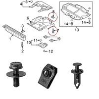 35 vis de fixation M6 pour carrosserie automobile, clips à écrou en U, pour plaque de protection inférieure du moteur et accessoires de châssis de garde-boue