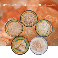 Briques/Carreaux de sel de l'Himalaya sculptés en gros, 1-3 cm, sel rose de l'Himalaya, lampe de sel écologique et portable pour cadeau de vacances/mariage