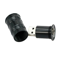 Flashdisk USB 3.0 16GB 32GB Bentuk Drum Minyak, Disk USB Logam Bentuk Tong Minyak, Pen Drive 1GB 2GB 4GB 8GB 2.0 Memory Stick, Flashdisk USB dengan Logo Gratis