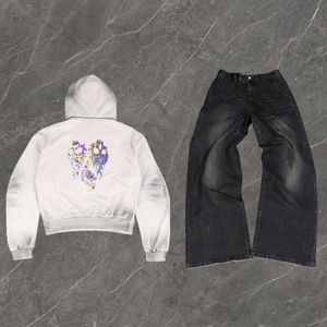 Nouveau sweat à capuche oversize vintage avec fermeture éclair, personnalisé en polyester/coton, taille XL, effet délavé 3D pour effet soleil - Product Image 3