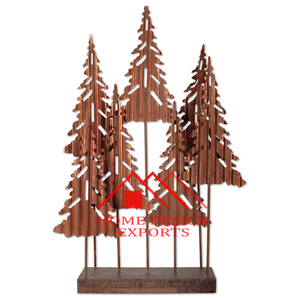 Base en marbre pour décoration de table et décor festif Ornement en fer forgé décoré Présentoir d'arbre de Noël - Product Image 5