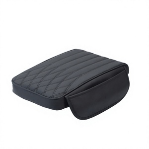 Coussin d'accoudoir avant en cuir pour voiture, universel, minimaliste, avec pochette de rangement et repose-coude surélevé et élargi - Product Image 4