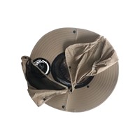 Chapeau de haute qualité avec ventilateur dur parapluie chapeau de soleil solaire et usb casque moto cercueil fans de football chapeau avec cornes
