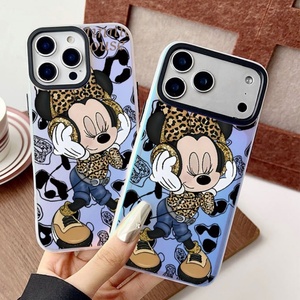 Coque de téléphone mignonne motif léopard Mickey dessin animé laser IMD pour iPhone SE3 XS XR 11 12 13 17air, impression personnalisée OEM - Product Image 1