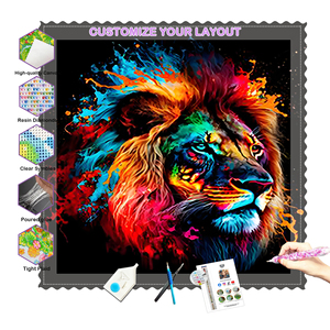 Kit de <span class=keywords><strong>peinture</strong></span> au diamant 5D personnalisé avec toile en velours doux, art animalier personnalisé, cadeau créatif pour enfants et adultes - Product Image 1