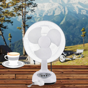 12 Inch Solar Battery Shake Head Large Wind Outdoor Car <b>Table</b> Fan Rechargeable <b>Foldable</b> Low Noise Mechanical <b>Plastic</b> 12-Inch AC/ - Product Image 6