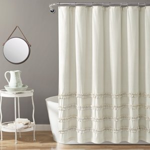 Rideaux <span class=keywords><strong>de</strong></span> <span class=keywords><strong>douche</strong></span> <span class=keywords><strong>de</strong></span> salle <span class=keywords><strong>de</strong></span> bain modernes à volants, personnalisés, <span class=keywords><strong>de</strong></span> designer, en polyester brodé, en vente chaude - Product Image 1