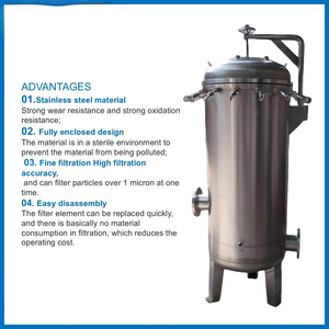 Sistema de Filtro de Bolsa de Acero Inoxidable 304/306L de Gran Capacidad para Filtración de Líquidos Industriales e Industria Química - Product Image 5