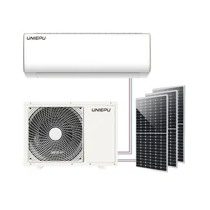 Climatiseur solaire hybride ACDC par panneaux solaires AC DC 1ph 220v 50/60hz alimenté par unité centrale AC