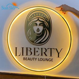 Tùy Chỉnh Acrylic Logo Kinh Doanh Đèn Neon Tường Cá Nhân Đăng Ký Văn Phòng Kinh Doanh Logo Beauty Salon Mảng Tóc Studio 3D Đăng - Product Image 6