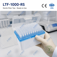 Embouts de pipette filtrante stériles en polypropylène 1000 µL, consommables de laboratoire, compatibles LTS à faible rétention, emballés en rack plastique (en option)