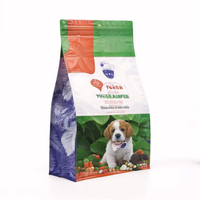 Sacs d'emballage à fond plat à fermeture éclair imprimés sur mesure à 8 soudures latérales pour aliments pour animaux de compagnie, sacs de 5 lb pour nourriture pour chiens Pedigree