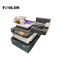 Imprimante UV à plat Fcolor 6090, machine d'impression UV grand format avec encre blanche et vernis pour acrylique, verre, métal, coque de téléphone