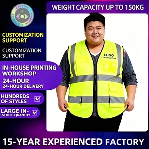 <span class=keywords><strong>Gilet</strong></span> de sécurité réfléchissant surdimensionné en <span class=keywords><strong>maille</strong></span>, grande taille, anti-poussière, réglable, haute visibilité pour les travaux sur les chantiers de construction - Product Image 3