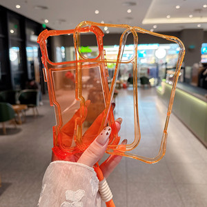 BEAUTYLINE cuscino d'aria 3 in 1 nuovo 2025 elegante protezione completa custodia per telefono <span class=keywords><strong>arancione</strong></span> trasparente per <span class=keywords><strong>iphone</strong></span> 13 14 15 16 17 Pro Max - Product Image 1