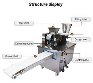 Máquina industrial completamente automática para Hacer bolas de masa hervida Gyoza/ravioli que forma la máquina para hacer pasteles de carne/máquina de llenado de empanada Sambosa - Product Image 4