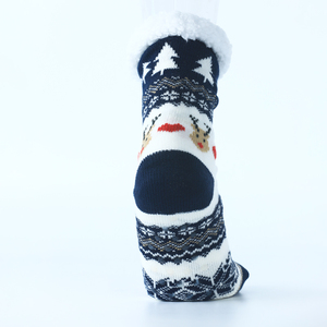 Women's Christmas Fluffy Knitted Plaid Print Crew <strong>Socks</strong> Thick Sherpa Fleece Acrylic Winter <strong>Warm</strong> Floor <strong>Socks</strong> Anti-Slip Body Cuff - Product Image 3