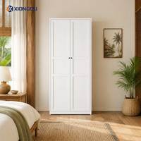 Grande Armoire Métallique avec Meuble Supérieur pour Rangement de Vêtements, Idéale pour Chambre Familiale, Villa, Unité de Rangement Intérieur