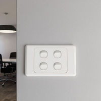 Prise électrique australienne, prise murale 4 gangues, 2 voies, 10 ampères, interrupteur mural intelligent électrique, 250 V max. Fabricant de matériel électrique domestique