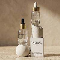 Botol Kosmetik Kemasan Perawatan Kulit Kosong 30ml 1oz Putih Mutiara, Botol Serum Wajah Kaca dengan Pipet Tetes