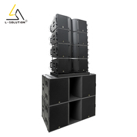 Système audio professionnel Line Array Speaker K212 avec deux caissons de basses KS28 de 18 pouces, kit d'enceintes passives 4800w, adapté aux concerts