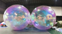 Ballon miroir géant de 100 cm, 1 m, 40 pouces pour la décoration, sphère scintillante scellée, grande boule brillante, publicité, ballon miroir gonflable