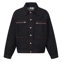Veste en jean délavé style rétro américain pour homme, nouvelle collection printemps/automne, coupe ample, veste de travail pour homme