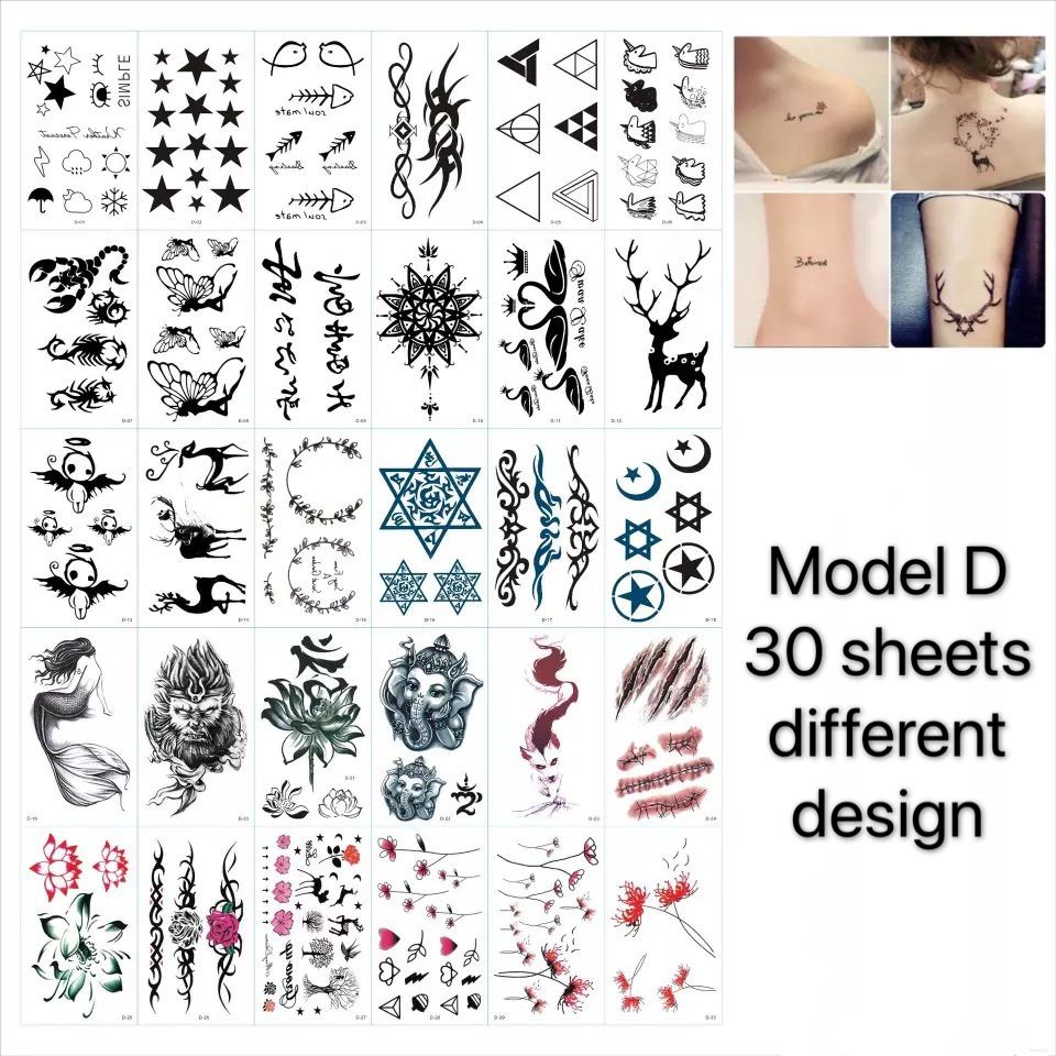 รุ่น D 30ชิ้นการออกแบบที่แตกต่างกัน