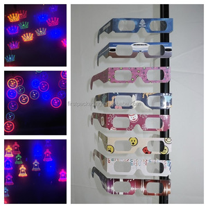 Lunettes de diffraction en papier transparentes, lunettes <span class=keywords><strong>Coldplay</strong></span> Moon, lunettes de feu d'artifice, effet prisme arc-en-ciel, clip pour regarder la lumière/feu d'artifice, fête - Product Image 6
