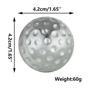 Pierres de vin de glace en acier inoxydable en forme de boule de golf Ensemble de refroidissement 2 cubes de roches pour whisky <span class=keywords><strong>Bourbon</strong></span> Vodka - Product Image 4
