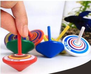 Hoye craft – mini <span class=keywords><strong>toupie</strong></span> en bois pour enfants, design <span class=keywords><strong>de</strong></span> <span class=keywords><strong>dessin</strong></span> <span class=keywords><strong>animé</strong></span>, prix bon marché - Product Image 2