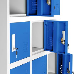 Metaal opbergkast met 18 laden voor kleding, documenten, werkplaatsen, bedrijven, school, ziekenhuis, sportschool, badkamer, buiten. - Product Image 5