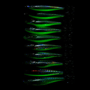 Hengjia 10.3cm 9.4g Leurre de pêche en plastique dur lumineux pour calamar, hameçons de jigging en eau salée - Product Image 4